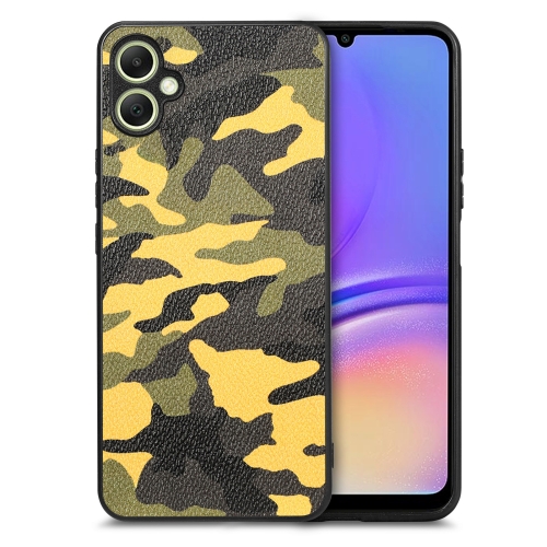 

For Samsung Galaxy A05 Retro Camouflage Leather Back Phone Case(Yellow)