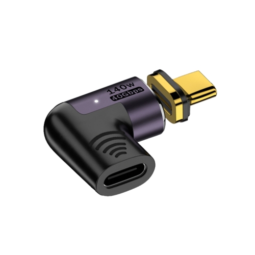 

140W 5A USB 4.0 USB-C / Type-C to Type-C 40Gbps Data OTG Magnetic Adapter, Spec:L-shape Elbow