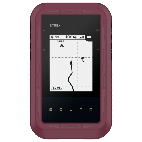 

For Garmin eTrex Solar Stopwatch Silicone Protective Case(Wine Red)