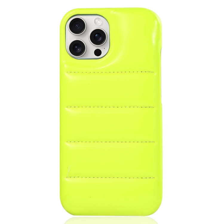 

For iPhone 15 Pro Max Laser Aurora Down Jacket All-inclusive Phone Case(Green)