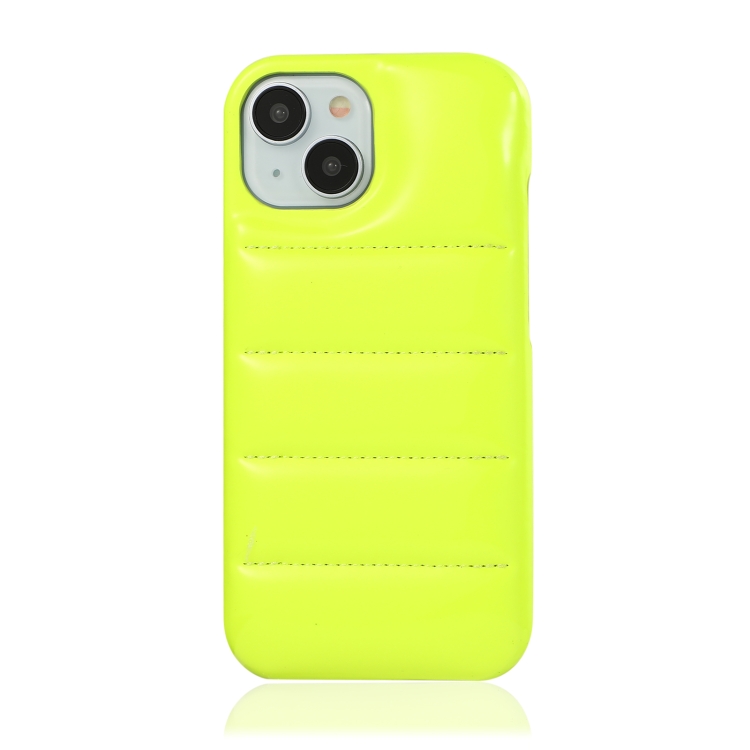 

For iPhone 13 Laser Aurora Down Jacket All-inclusive Phone Case(Green)