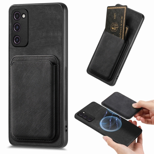 

For Samsung Galaxy S20 FE Retro Leather Card Bag Magnetic Phone Case(Black)