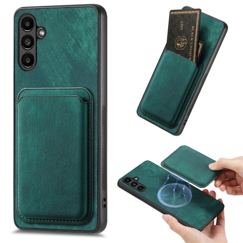 

For Samsung Galaxy A13 5G Retro Leather Card Bag Magnetic Phone Case(Green)