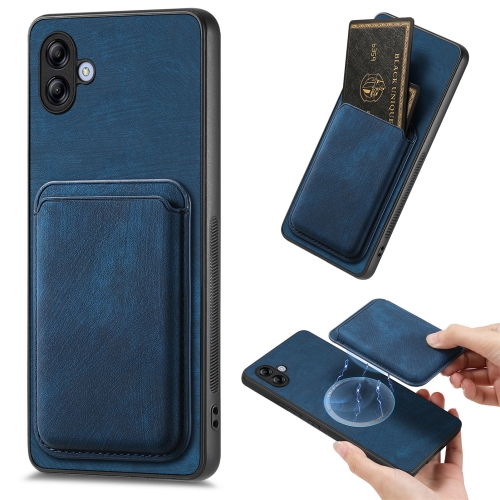 

For Samsung Galaxy A04 Retro Leather Card Bag Magnetic Phone Case(Blue)