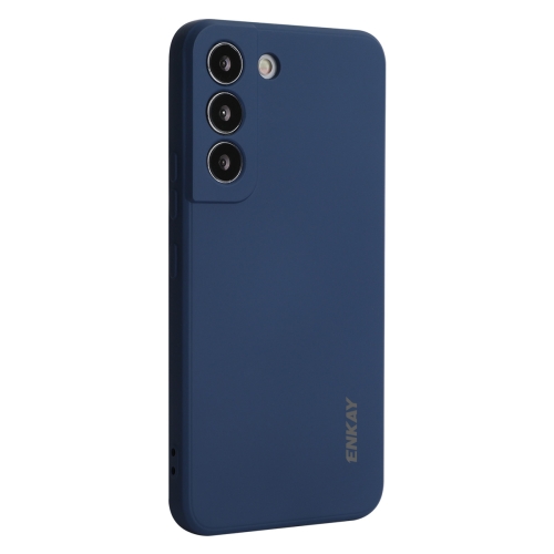 

For Samsung Galaxy S24+ 5G ENKAY Liquid Silicone Soft Shockproof Phone Case(Dark Blue)