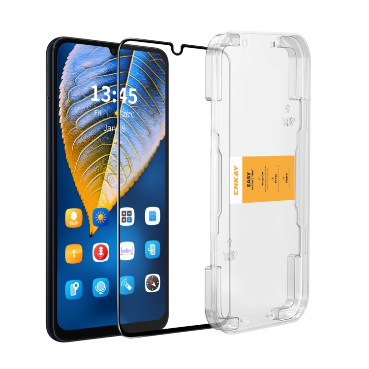 For Xiaomi Poco C65 / Redmi 13C / 13R ENKAY Easy Install High Alumina Silicon Full Glass Film