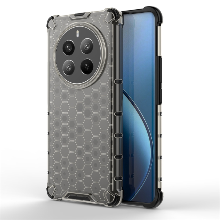 

For Realme 12 Pro Shockproof Honeycomb Phone Case(Black)