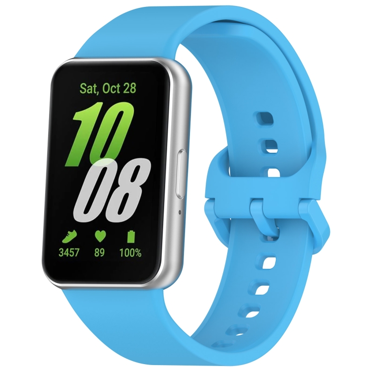 For Samsung Galaxy Fit SM-R390 Solid Color Buckle Silicone