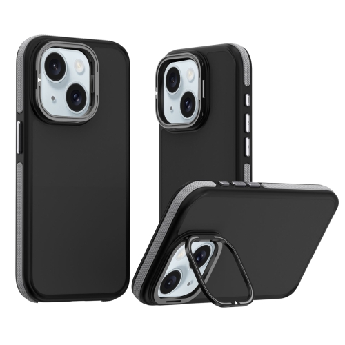 

For iPhone 15 Dual-Color Shockproof TPU Phone Case(Grey)