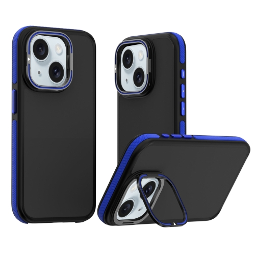 

For iPhone 15 Dual-Color Shockproof TPU Phone Case(Blue)