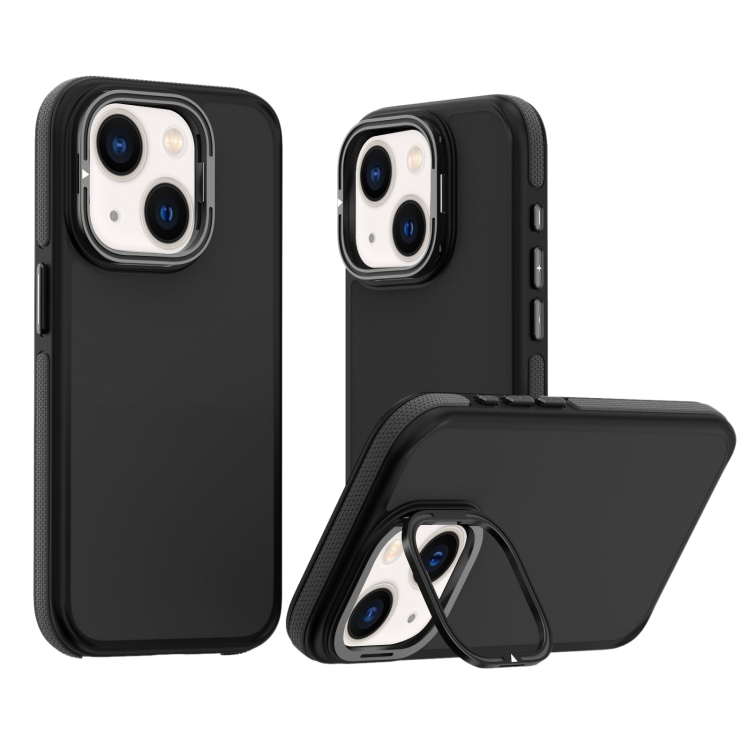 

For iPhone 14 Plus Dual-Color Shockproof TPU Phone Case(Black)