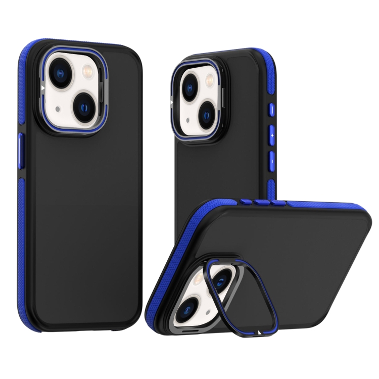

For iPhone 14 Dual-Color Shockproof TPU Phone Case(Blue)