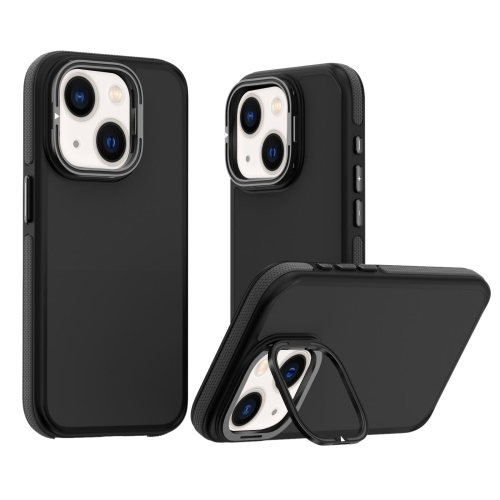 

For iPhone 13 Dual-Color Shockproof TPU Phone Case(Black)