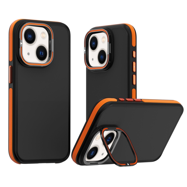 

For iPhone 13 Dual-Color Shockproof TPU Phone Case(Orange)
