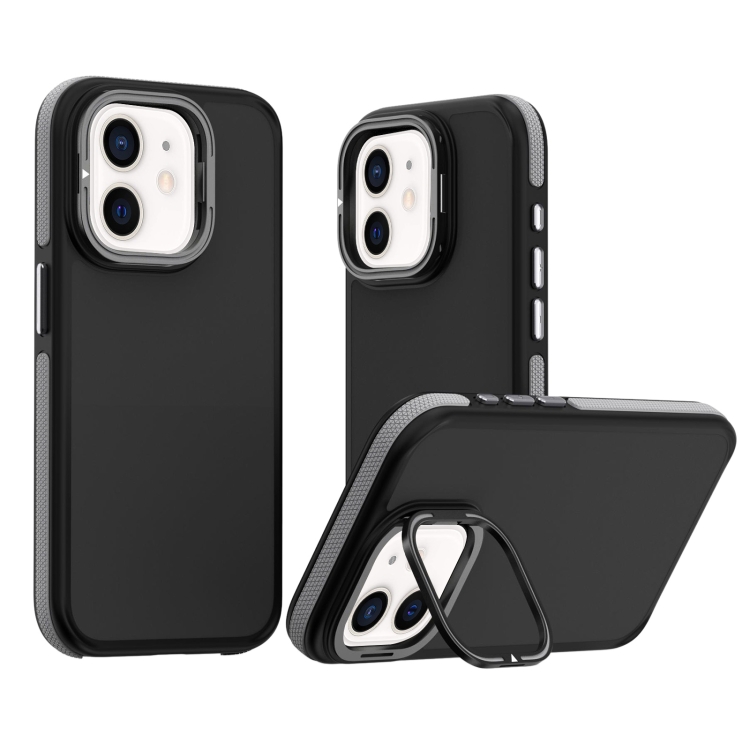 

For iPhone 12 Dual-Color Shockproof TPU Phone Case(Grey)