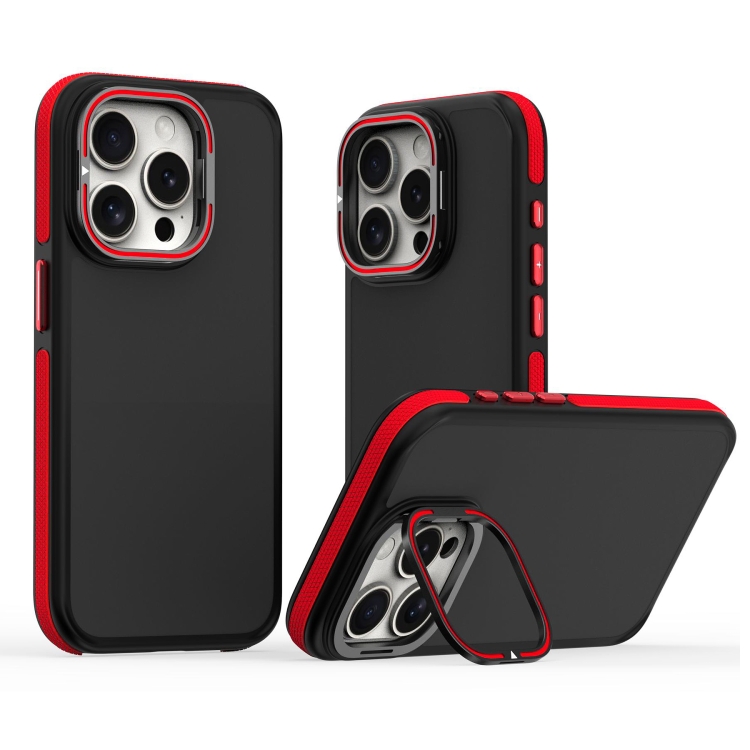 

For iPhone 12 Pro Dual-Color Shockproof TPU Phone Case(Red)