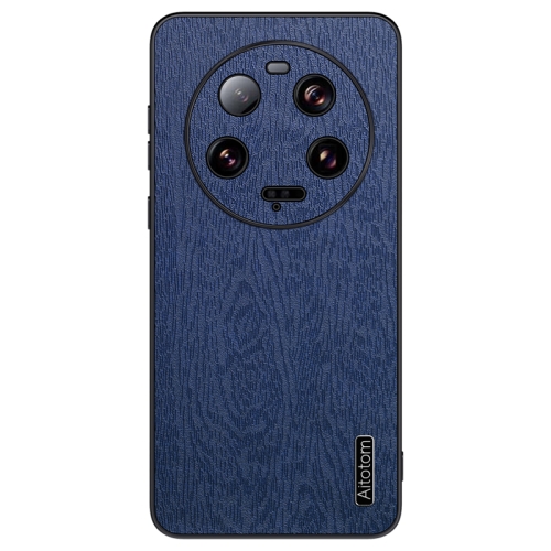 

For Xiaomi 13 Ultra Tree Bark Leather Shockproof Phone Case(Blue)