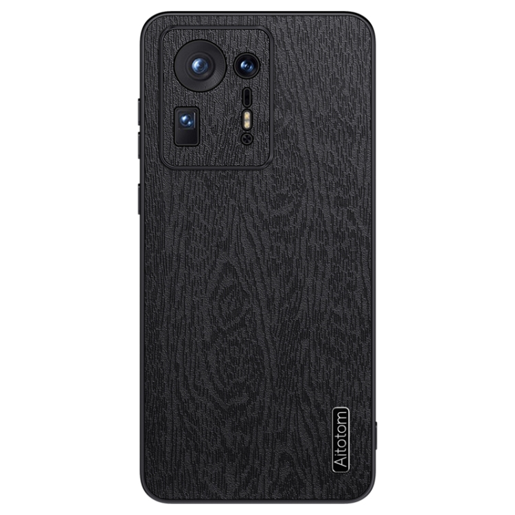 

For Xiaomi Mix 4 Tree Bark Leather Shockproof Phone Case(Black)