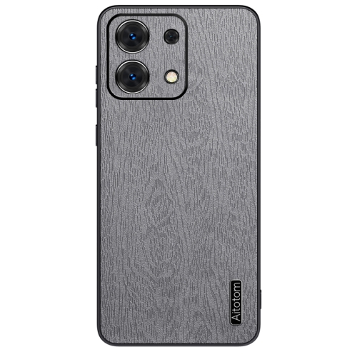 

For Xiaomi Redmi Note 13 Pro 5G Tree Bark Leather Shockproof Phone Case(Grey)