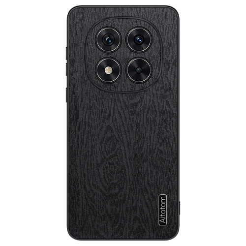 For Xiaomi Redmi Note 14 Pro+ Tree Bark Leather Shockproof Phone Case(Black)