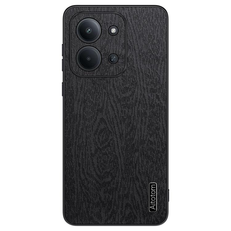 

For Redmi 15C 5G / 4G Global 171mm Tree Bark Leather Shockproof Phone Case(Black)