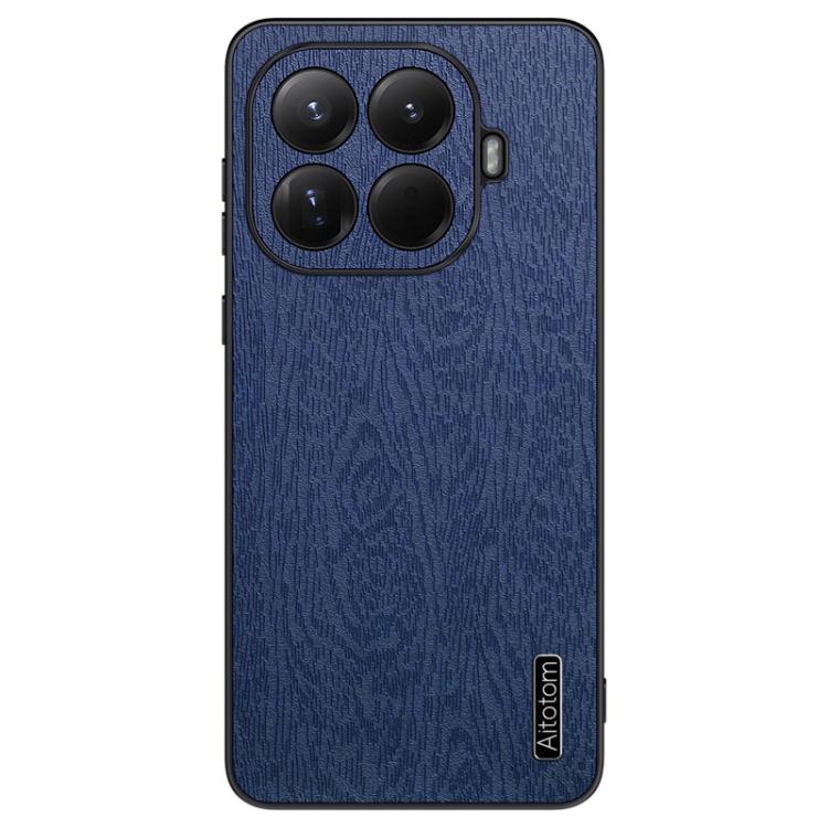

For Xiaomi 15T Pro Tree Bark Leather Shockproof Phone Case(Blue)