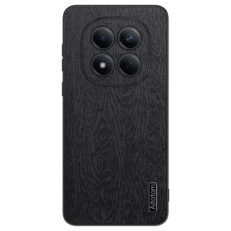 

For Redmi Note 15 Pro 4G Global 163.2mm Tree Bark Leather Shockproof Phone Case(Black)