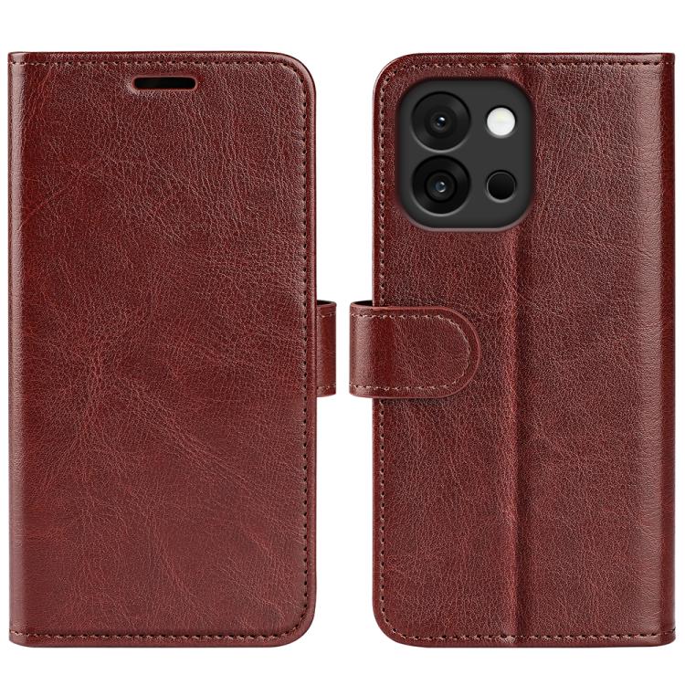 

For OnePlus 13T R64 Texture Horizontal Flip Leather Phone Case(Brown)