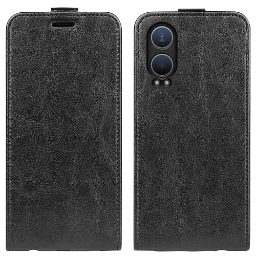 

For OnePlus Nord CE4 Lite 5G R64 Texture Single Vertical Flip Leather Phone Case(Black)