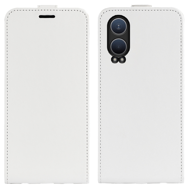 

For OnePlus Nord CE4 Lite 5G R64 Texture Single Vertical Flip Leather Phone Case(White)