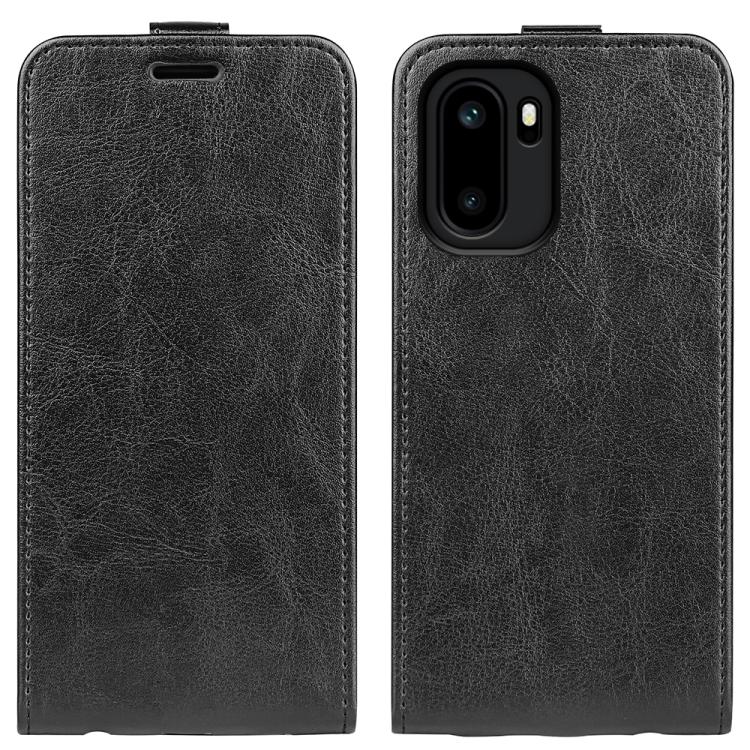 

For OnePlus 15R / Ace 6 5G / 6T 5G R64 Texture Single Vertical Flip Leather Phone Case(Black)