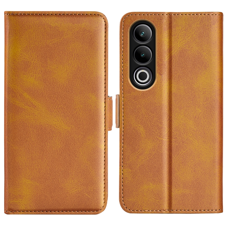 

For OnePlus Ace 3V Dual-side Magnetic Buckle Horizontal Flip Leather Phone Case(Yellow)