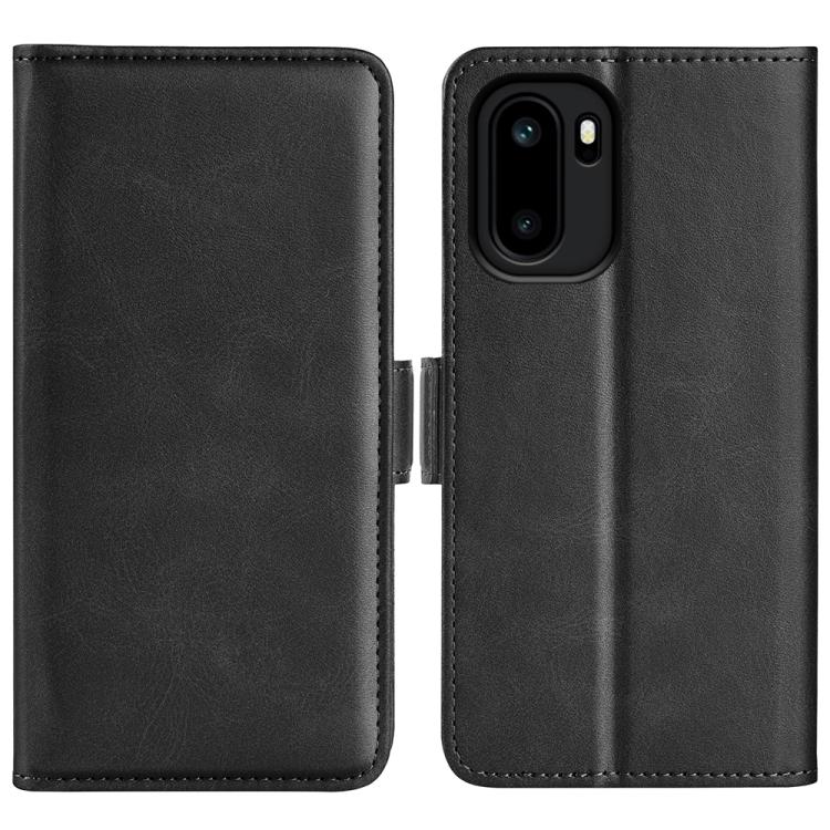 For OnePlus 15R / Ace 6 5G / 6T 5G Dual-side Magnetic Buckle Horizontal Flip Leather Phone Case(Black)
