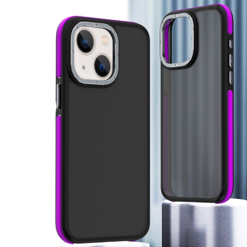 

For iPhone 15 Dual-Color Shockproof TPU Phone Case(Purple)