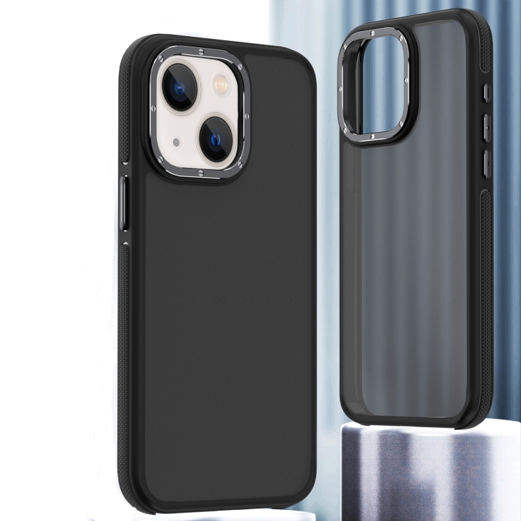 

For iPhone 14 Plus Dual-Color Shockproof TPU Phone Case(Black)