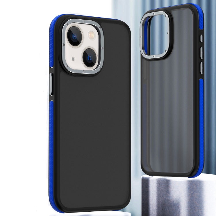 

For iPhone 14 Dual-Color Shockproof TPU Phone Case(Blue)