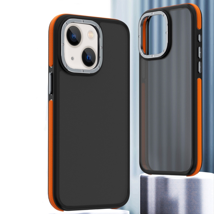 

For iPhone 13 Dual-Color Shockproof TPU Phone Case(Orange)