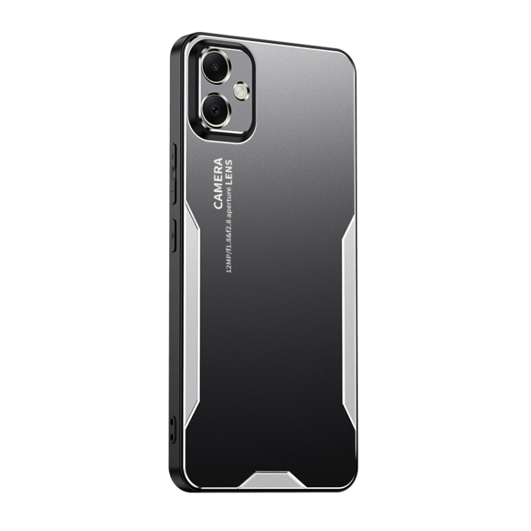 

For Samsung Galaxy A05 Blade Series TPU Hybrid Metal Phone Case(Silver)