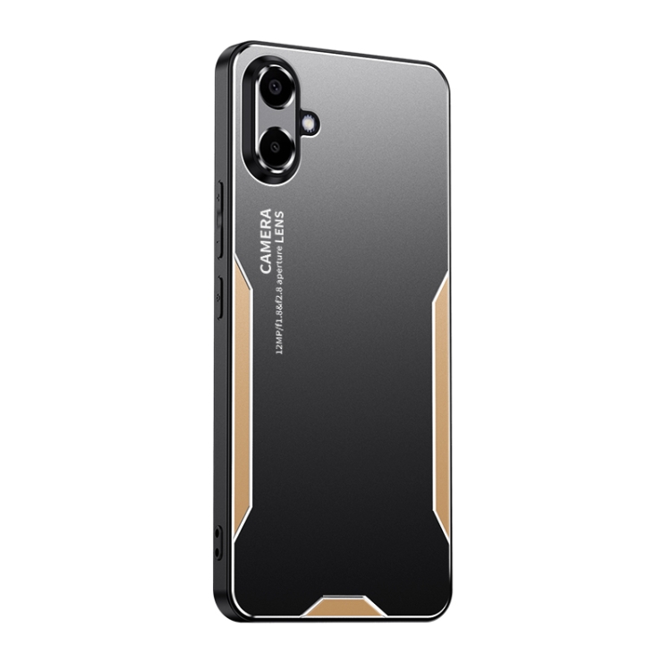 

For Samsung Galaxy A06 4G Blade Series TPU Hybrid Metal Phone Case(Gold)