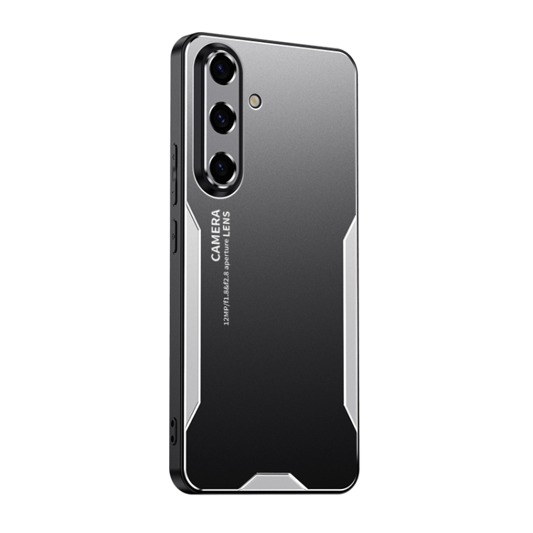 

For Samsung Galaxy S24 FE 5G Blade Series TPU Hybrid Metal Phone Case(Silver)