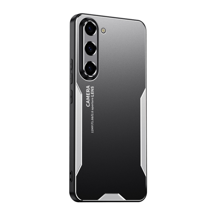 

For Samsung Galaxy S23+ 5G Blade Series TPU Hybrid Metal Phone Case(Silver)