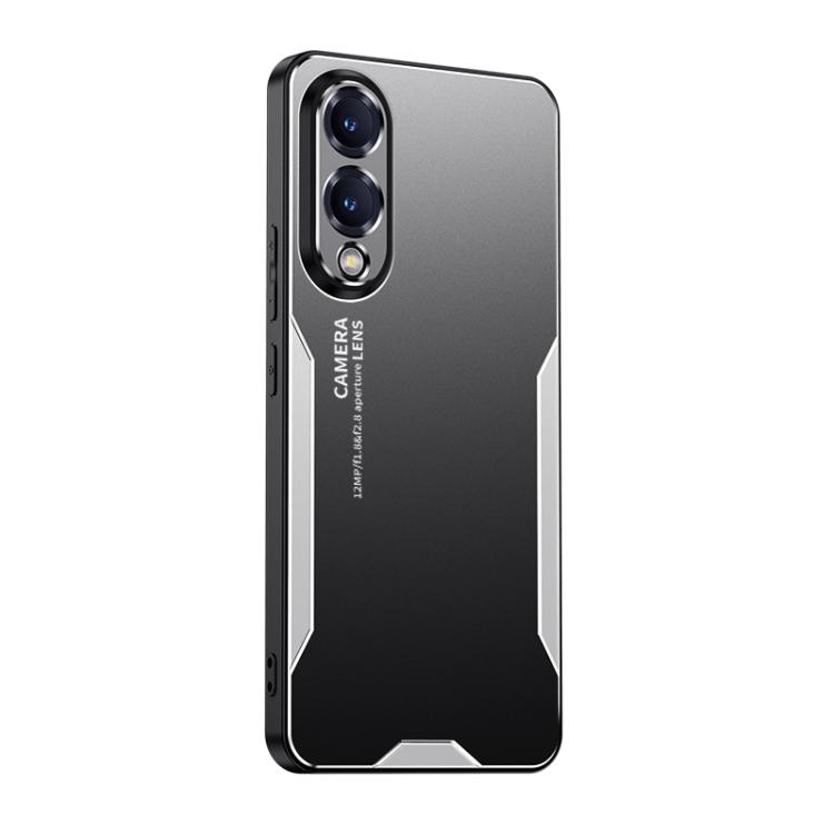 

For Samsung Galaxy S25 Edge 5G Blade Series TPU Hybrid Metal Phone Case(Silver)