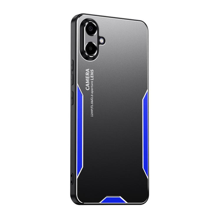 

For Samsung Galaxy A07 5G Blade Series TPU Hybrid Metal Phone Case(Blue)