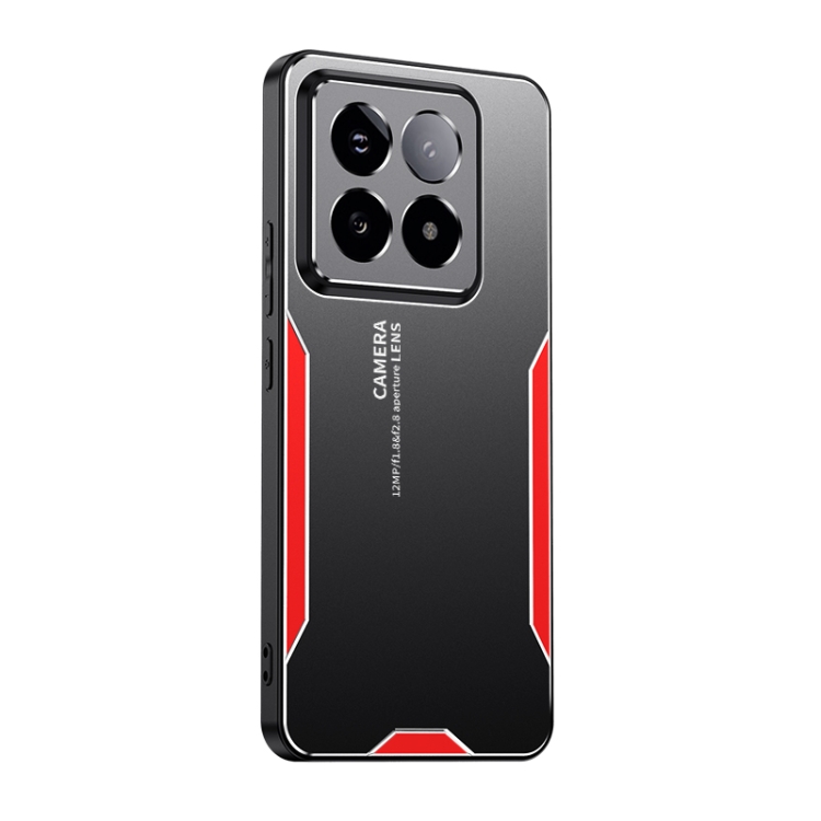 

For Xiaomi 14 Pro Blade Series TPU Hybrid Metal Phone Case(Red)