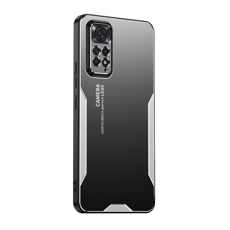 

For Xiaomi Redmi Note 11 Pro 4G Blade Series TPU Hybrid Metal Phone Case(Silver)