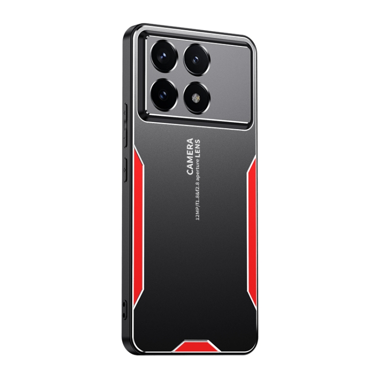 

For Xiaomi Redmi K70E Blade Series TPU Hybrid Metal Phone Case(Red)