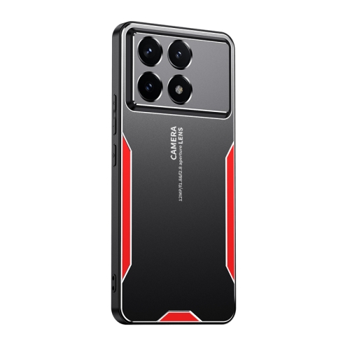 

For Xiaomi Redmi K70 Blade Series TPU Hybrid Metal Phone Case(Red)
