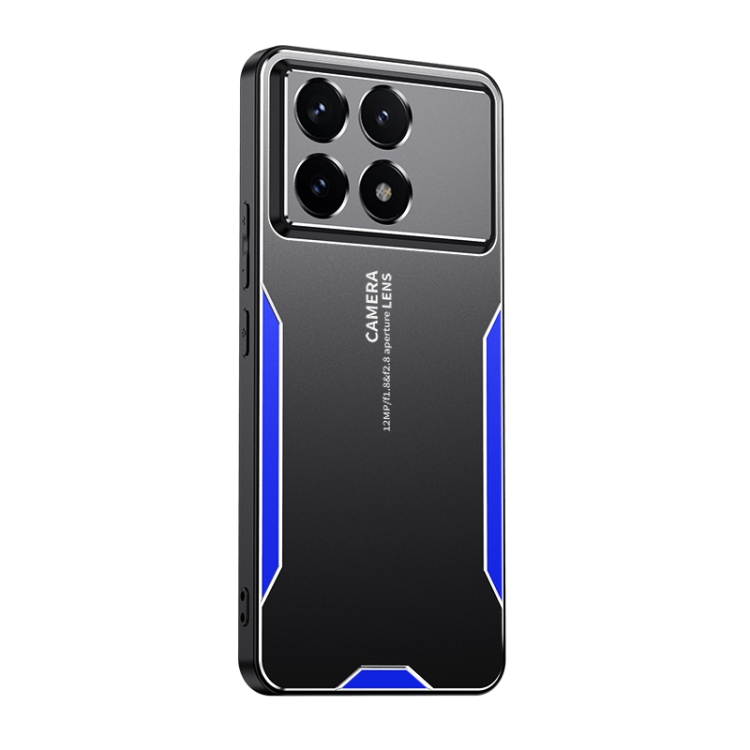 

For Xiaomi Redmi K70 Blade Series TPU Hybrid Metal Phone Case(Blue)