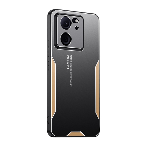 

For Xiaomi Redmi K60 Ultra Blade Series TPU Hybrid Metal Phone Case(Gold)