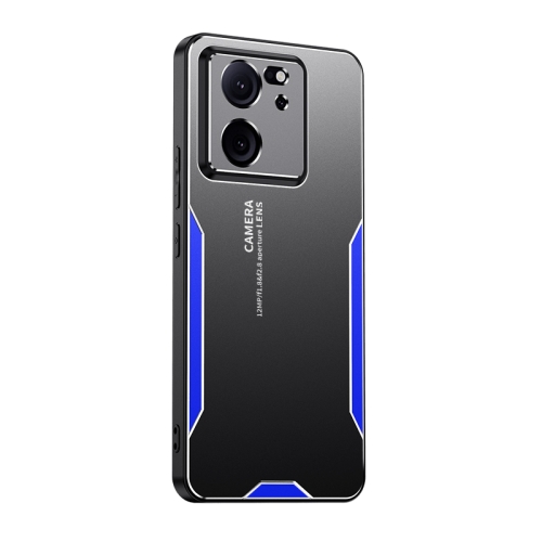 

For Xiaomi Redmi K60 Ultra Blade Series TPU Hybrid Metal Phone Case(Blue)